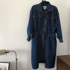 Vintage denim trench coat